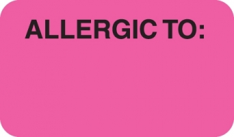 Allergic To 1-1/2&quot;x7/8&quot; Fl-Pink, 250/Roll