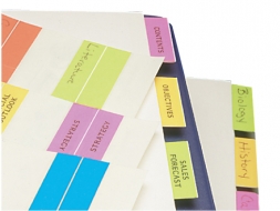 Erasable Write-On Index Tabs Fl-Colors 1-1/2" - (Must be purchased in box quantity), 10 Pkgs/ Box<br />11-58530