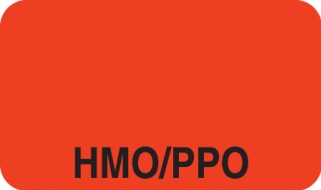 HMO/PPO 1-1/2"x7/8" Fl-Red, 250/Roll<br />11-MAP1040