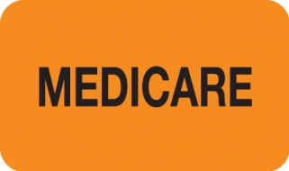 Medicare 1-1/2"x7/8" Fl-Orange, 250/Roll<br />19-MAP1160