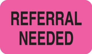 Referral Needed 1-1/2"x7/8" Fl-Pink, 250/Roll<br />11-MAP1170