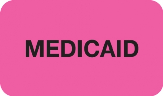 Medicaid 1-1/2"x7/8" Fl-Pink, 250/Roll<br />11-MAP1340