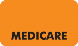 Medicare 1-1/2"x7/8" Fl-Orange, 250/Roll<br />11-MAP2910