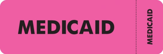 Medicaid 3"x1" Fl-Pink, 250/Roll<br />11-MAP3090