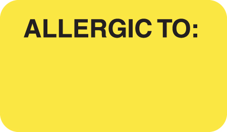 Allergic To 1-1/2&quot;x7/8&quot; Fl-Chartreuse, 250/Roll