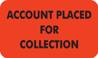 Account Collect 1-1/2&quot;x7/8&quot; Fl-Red, 250/Roll
