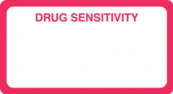 Drug Sensitivity 3-1/4"x1-3/4" White/Red, 250/Roll<br />11-MAP5160