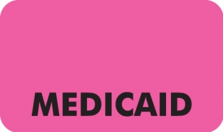 Medicaid 1-1/2"x7/8" Fl-Pink, 250/Roll<br />11-MAP5240