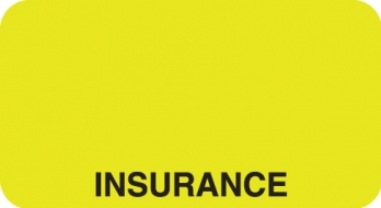 Insurance 1-5/8"x7/8" Fl-Chartreuse, 500/Roll<br />11-UL007