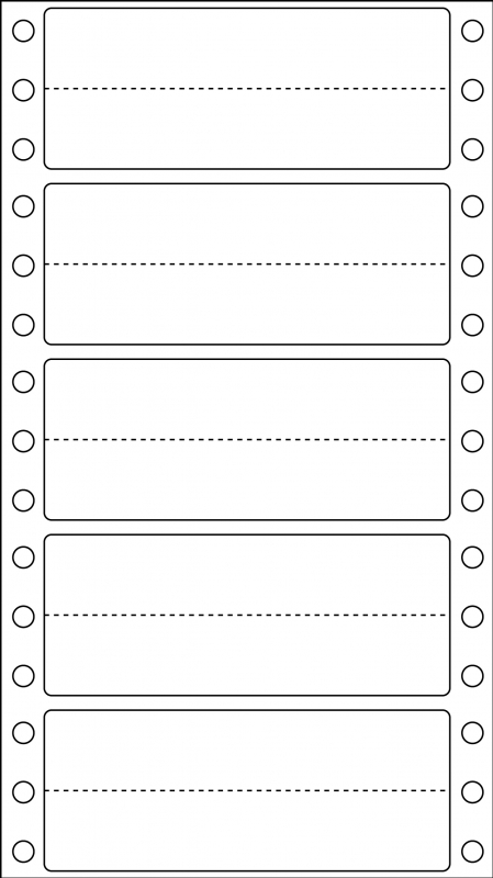 Fan-folded Designation Label White Kardex, 2500/Box