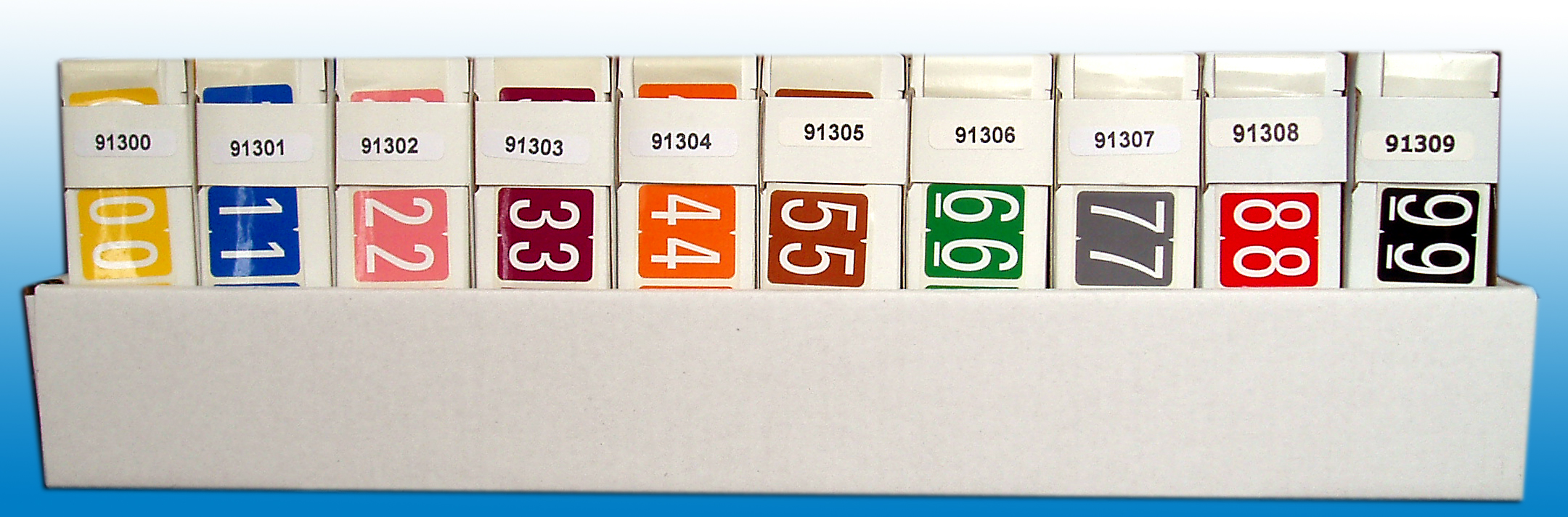 0-9 Labels GBS/VRE 1-5/16&quot; Roll Unit - 91300 Series 10 Rolls/Unit, 1 Unit