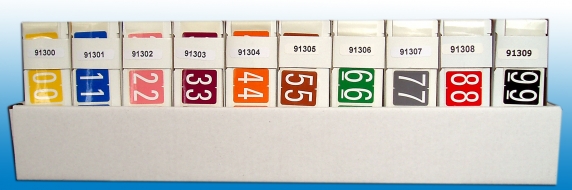 0-9 Labels GBS/VRE 1-5/16&quot; Roll Unit - 91300 Series 10 Rolls/Unit, 1 Unit
