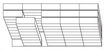 Tri-Lateral Slider, 5-4-4 Mobile Open Filing  System, Letter Size, 9 Shelves, 8 Openings, 214"w x 41"d x 94-3/4"h<br />DA-T254LT-4P8