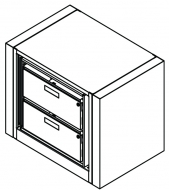 Rotary File Cabinet, Adder Unit, Letter Size, 2 openings, 2 drawers per side, 30-3/4&quot;w x 25&quot;d x 30&quot;h