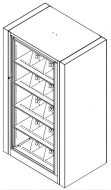 Adder Unit, Letter Size, 5 openings, 5 shelves per side, 30-3/4"w x 25"d x 61-1/2"h<br />DA-XLT-A5