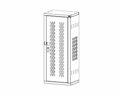 Hinged Door Cabinet, Single Door, 21"w x 15"d x 24"h<br />DA-WS-2124HD