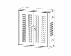 Hinged Door Cabinet, Double Doors, 42"w x 15"d x 45"h<br />DA-WS-4245HD