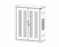 Hinged Door Cabinet, Double Doors, 42"w x 15"d x 50"h<br />DA-WS-4250HD
