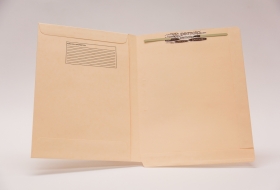 End/Top Tab Left Hand Pocket Folder with Fastener in Position 1, 50