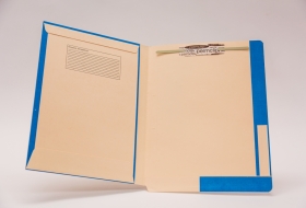 Kolor-Lok™ End/Top Tab Left Hand Pocket Folder with Fastener in Position 1, 50