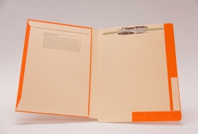 Kolor-Lok™ End/Top Tab Left Hand Pocket Folder with Fastener in Position 1, 50