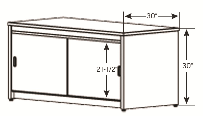 Base Cabinet Table, 30&quot; D x 30&quot; H x 48&quot; W