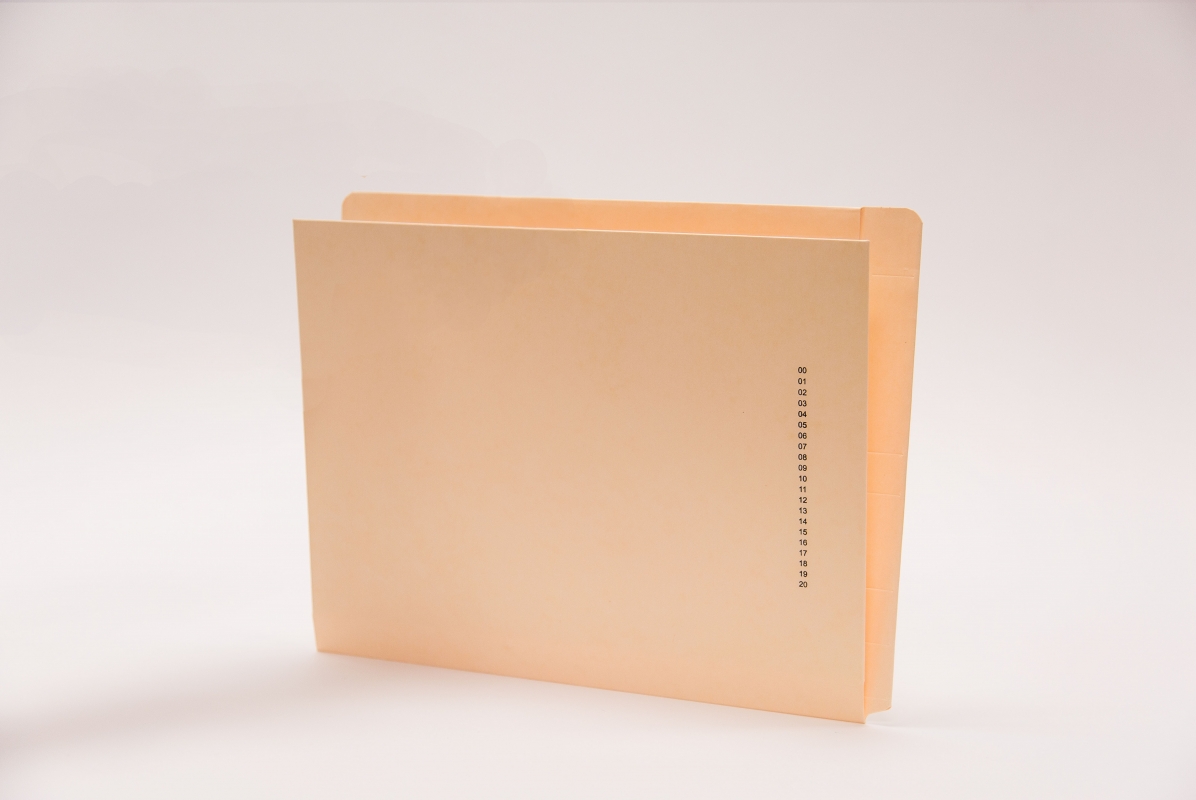 End/Top Tab Left Hand Pocket Folder with Fastener in Position 1, 50