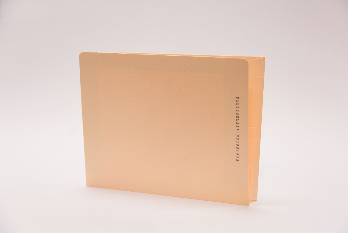 End Tab Right Hand Pocket Folder with Fastener in Position 3, 50
