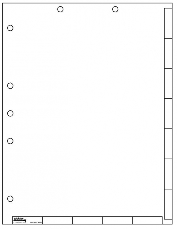 Divider Sheet Tabs-U-Create 8-1/2&quot;x11&quot;, 50/Pkg