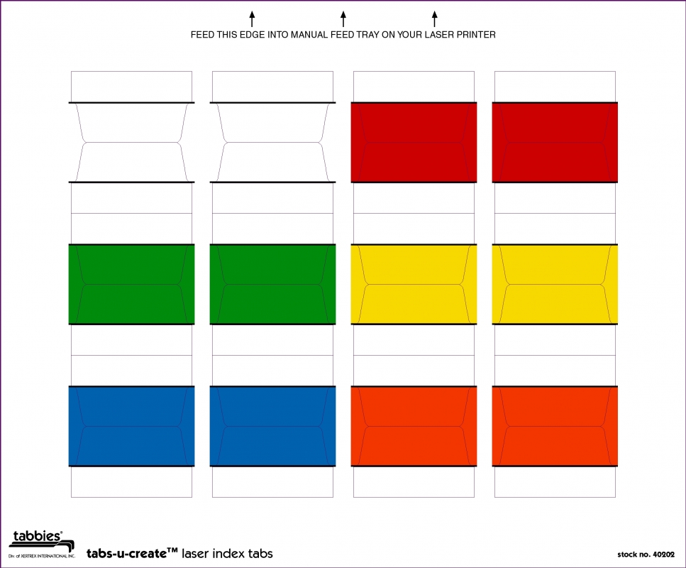 Index Tabs-U-Create Assorted Laser 12/Sheet, 60/Pkg