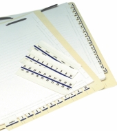 Numerical Legal Exhibit Index Tabs 1/2&quot; - (Must be purchased in box quantity), 5 Pkgs/ Box