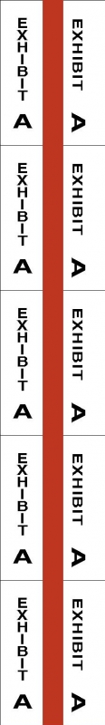 Alphabetical Legal Exhibit Index Tabs 1&quot; - (Must be purchased in box quantity), 5 Pkgs/ Box