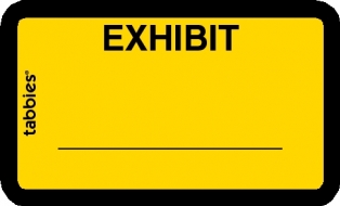 Legal Exhibit Labels, 252/Pkg