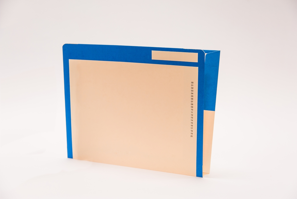 Kolor-Lok™ End Tab Right Hand Pocket Folder with Fastener in Position 3, 50
