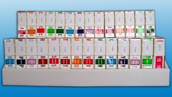 A-Z Labels Tab 1" Roll Unit Kimdura 71020 Series 28 Rolls/Unit - (27 Alpha + 1 Current Year 920XX Series), 1 Unit<br />11-71020