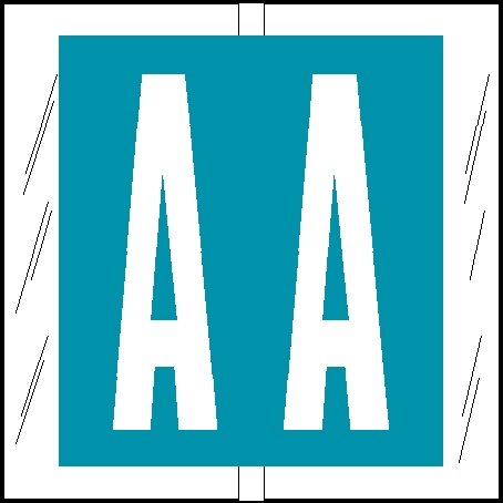 A-Z Labels Col'R'Tab 1-1/2&quot;, 100/Pkg