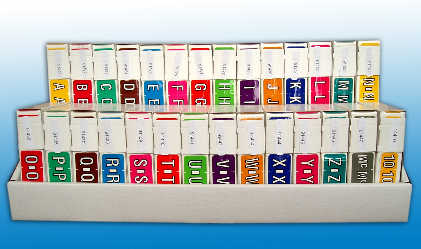 A-Z Labels Colwell 1&quot; Roll Unit 91420 Series 28 Rolls/Unit (27 Alpha + 1 Current Year 144XX Series), 1 Unit