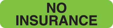 No Insurance 1-1/4"x5/16" Fl-Green, 500/Roll<br />11-MAP286