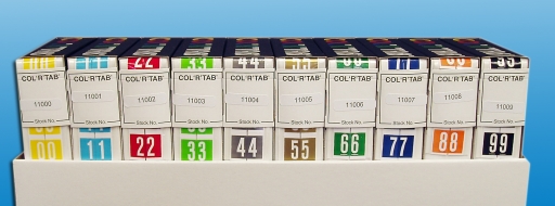 0-9 Labels Col'R'Tab 1" Roll Unit 11000 Series - 10 Rolls/Unit, 1 Unit<br />11-41000