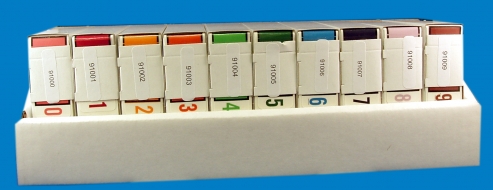 0-9 Labels Tab/Smead 1" Roll Unit - 91000 Series 10 Rolls/Unit, 1 Unit<br />11-91010