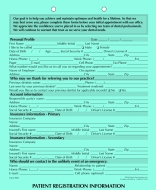 Dental Form - Patient Registration, 100