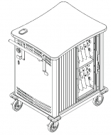 LapTop Cart, 32 capacity, 43-3/16"w x 26"d x 37-5/16"h<br />DA-CSC-PC32UL