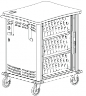 NetBook Cart, 32 capacity, 42-15/16"w x 26-1/4"d x 37-7/8"h<br />DA-CSC-ML32XL