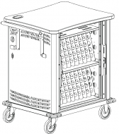 NetBook Cart, 20 capacity, 31-15/16"w x 26-1/4"d x 37-7/8"h<br />DA-CSC-CM20