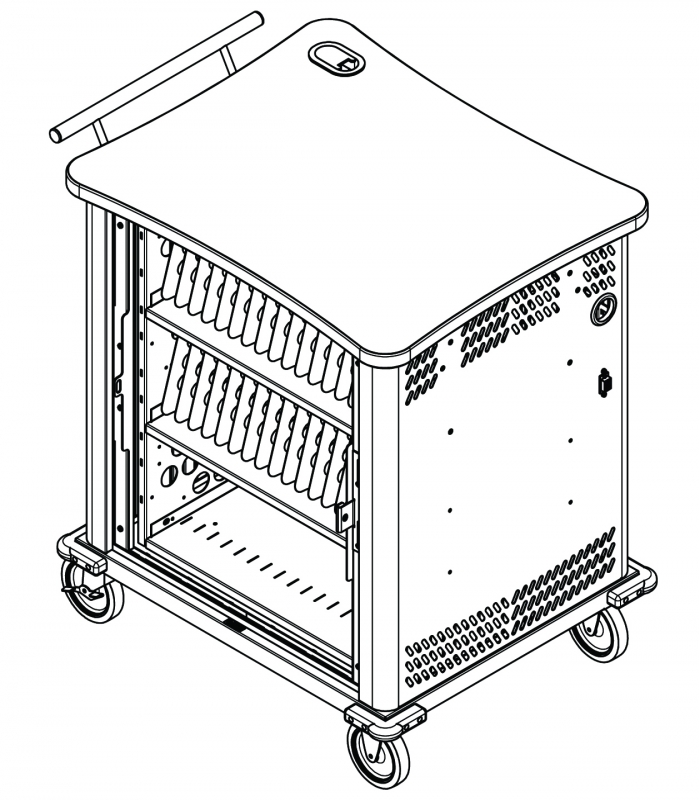 QwikLink Cart, 16 capacity, 35-1/4&quot;w x 26-1/4&quot;d x 37-7/8&quot;h