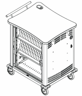 QwikLink Cart, 16 capacity, 35-1/4&quot;w x 26-1/4&quot;d x 37-7/8&quot;h