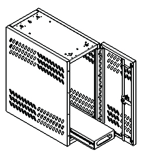 CPU Locker, Right-Hand Hinge, Large, Hanging, , 12&quot;w x 32&quot;d x 24&quot;h