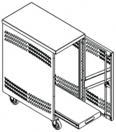 CPU Locker, Right-Hand Hinge, Server, Floor Mounted, Reinforced door, 13-1/2&quot;w x 29-1/2&quot;d x 28-1/2&quot;h