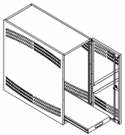 CPU Locker, Right-Hand Hinge, Small, Hanging, Standard door, 8&quot;w x 16&quot;d x 18&quot;h