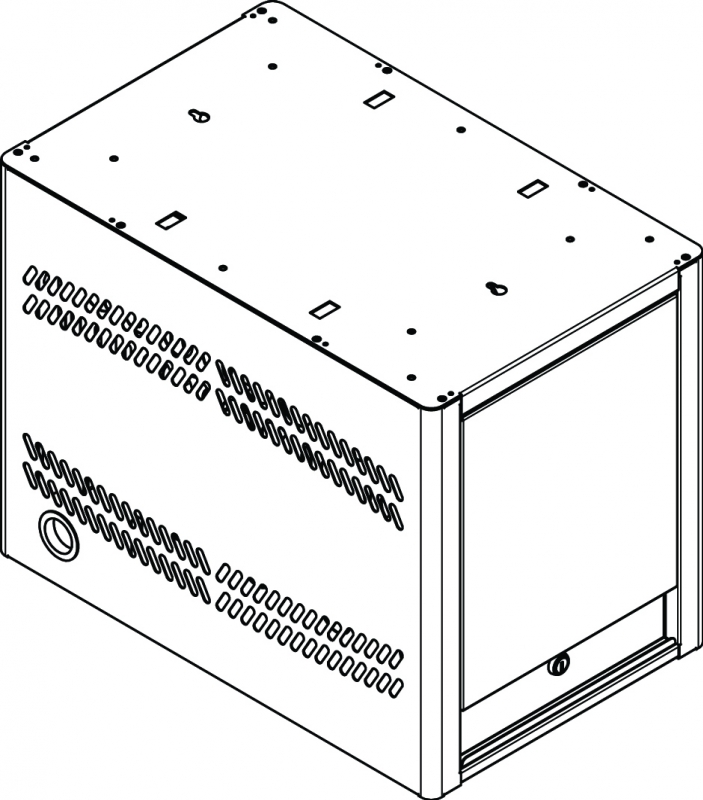 Laptop Depot, No Wheels, 5 capacity, Secure and charge laptops, 14&quot;w x 22&quot;d x 17&quot;h